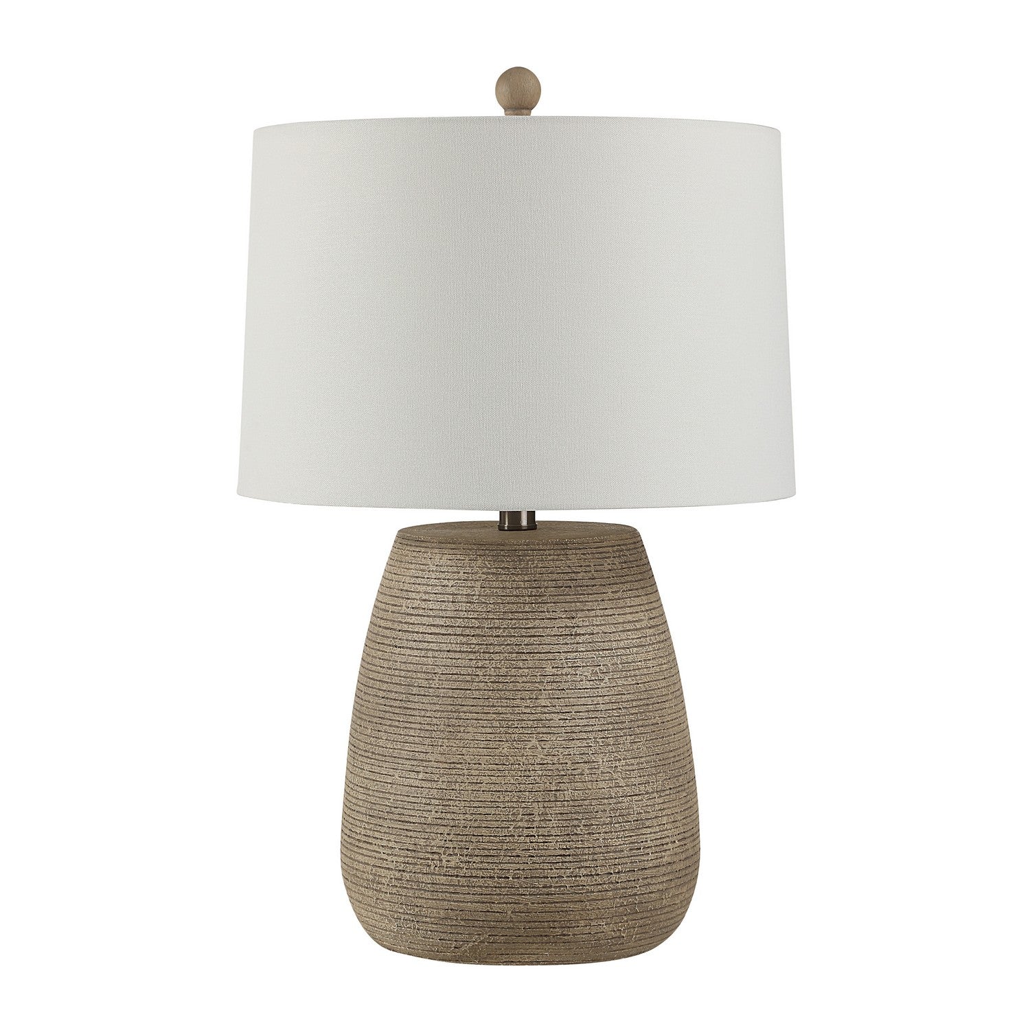 Optima Table Lamp in Faux Ribbed Stone Texture