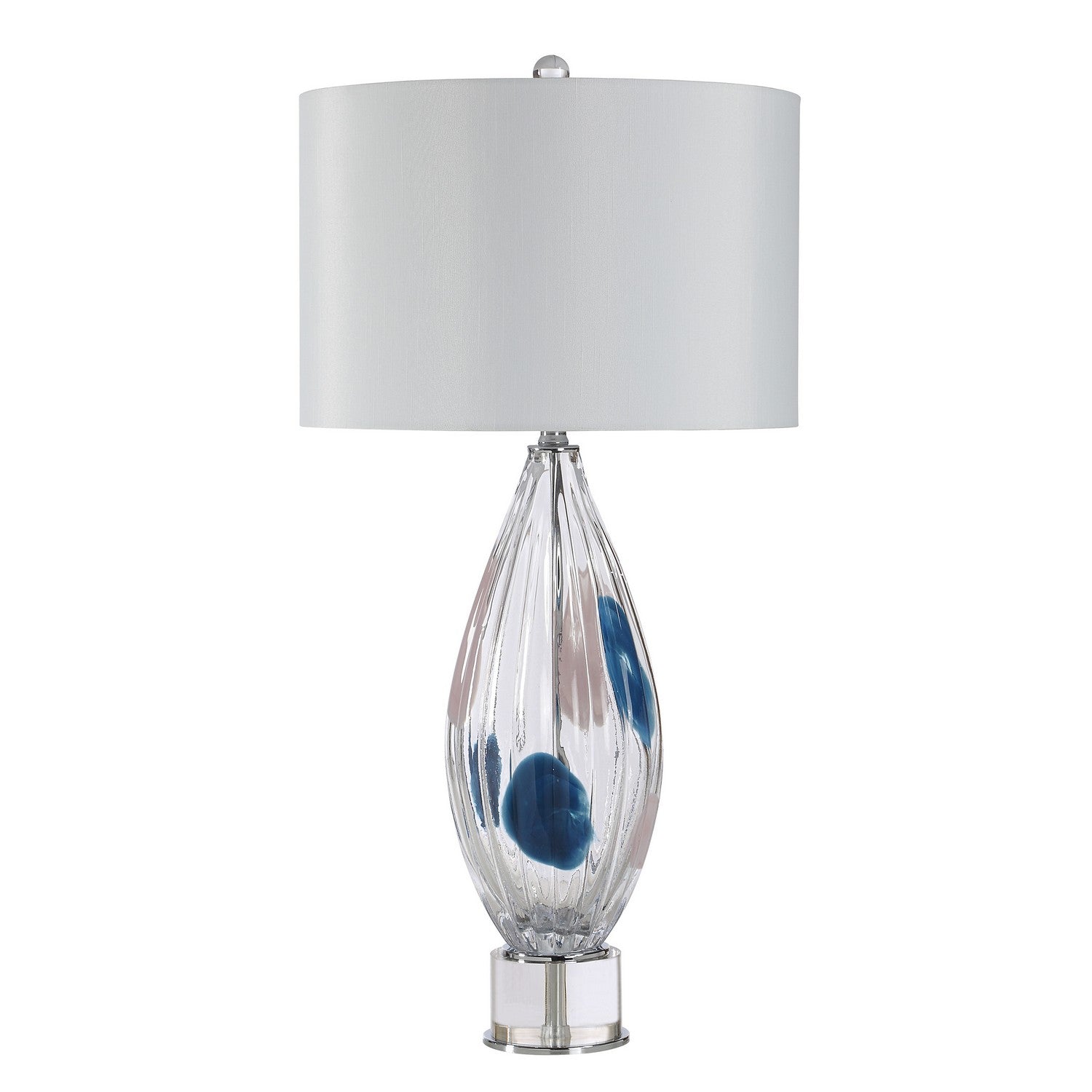Luxor Table Lamp in Clear And Blue