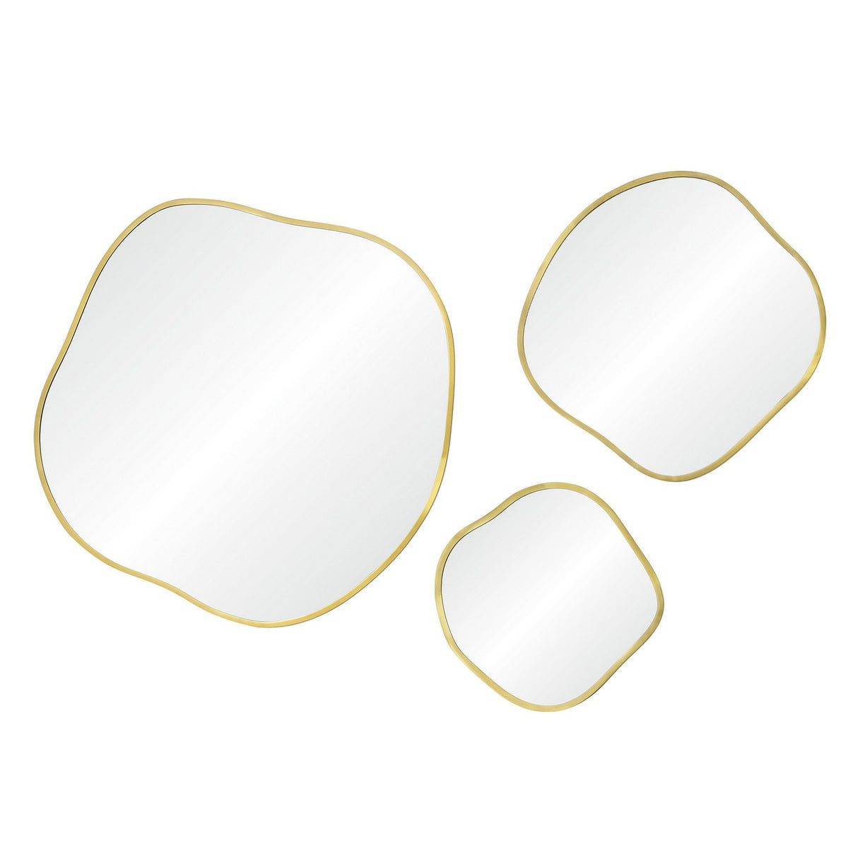 Nucleus Mirror in Satin Brass