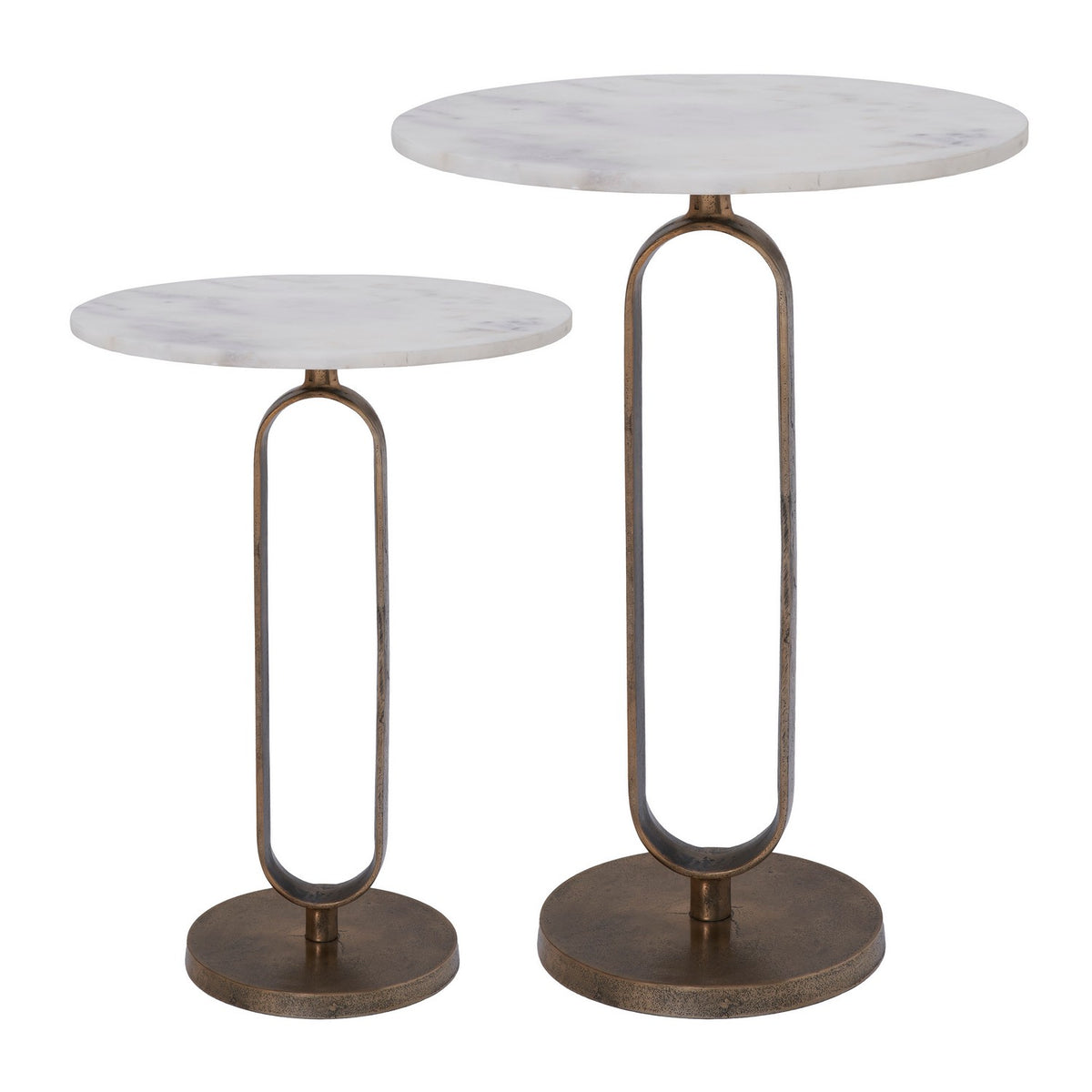 Table d'appoint Irene en laiton vieilli