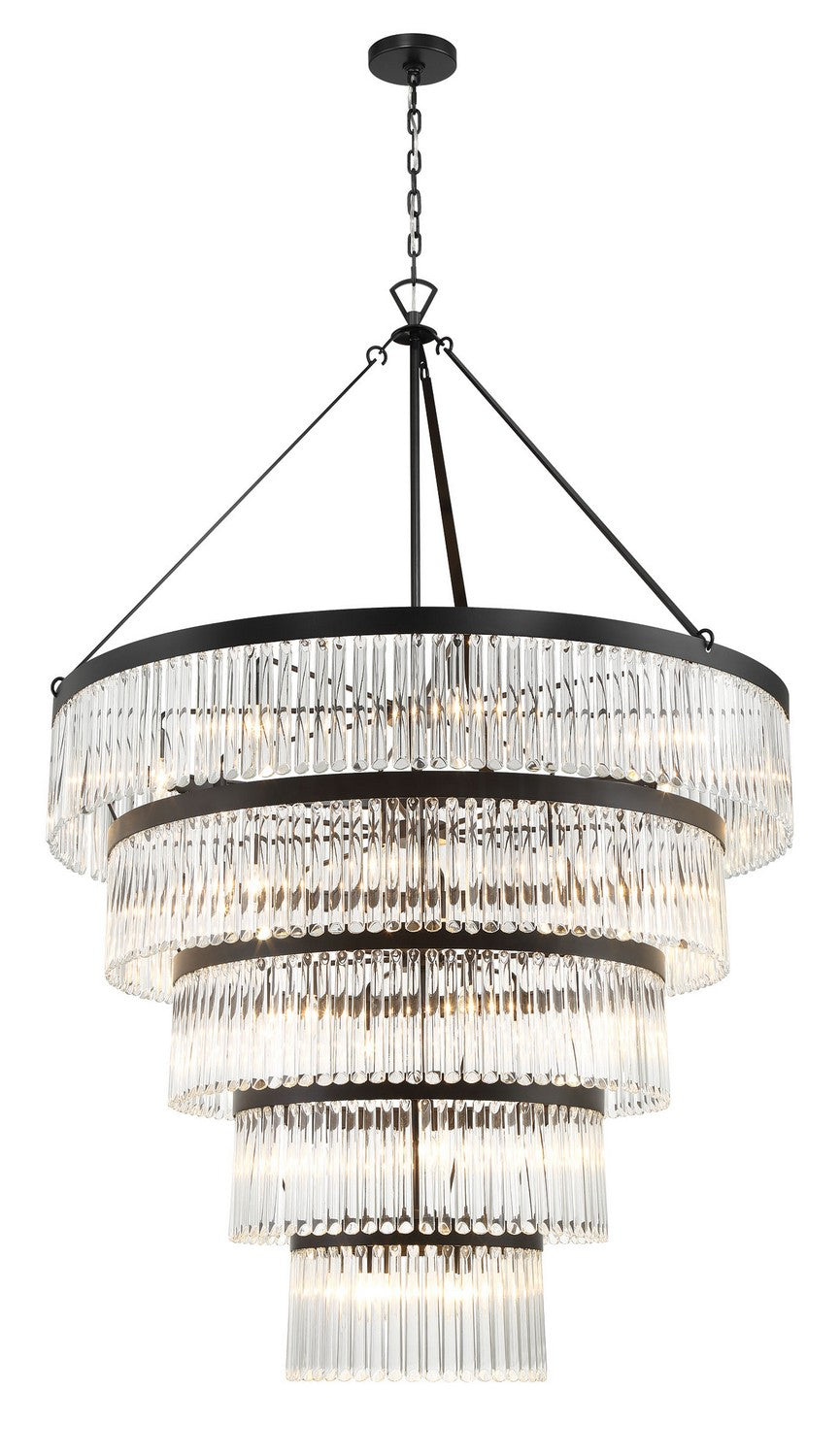 Emory 30 Light Chandelier in Black Forged