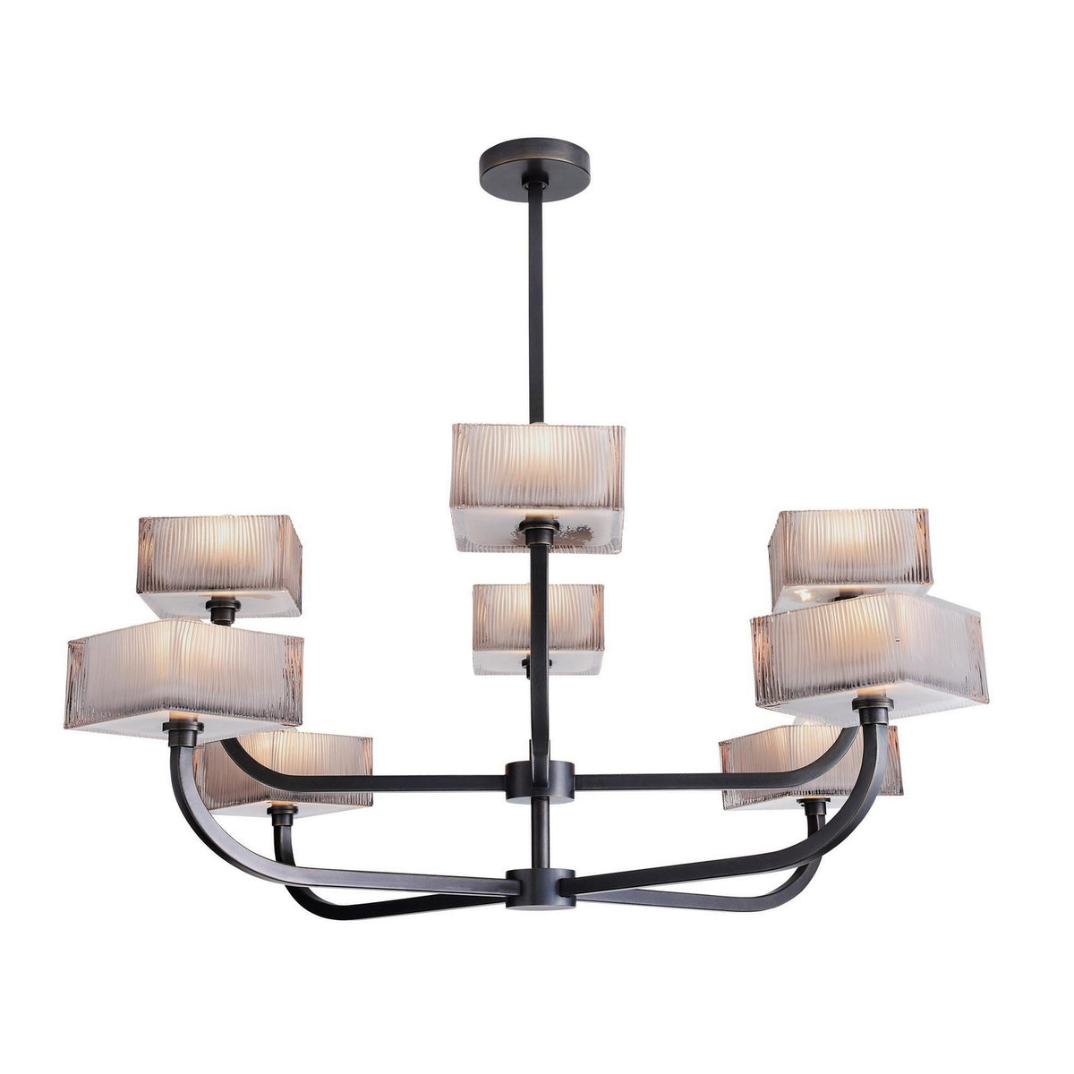 Louis Eight Light Chandelier in English Bronze