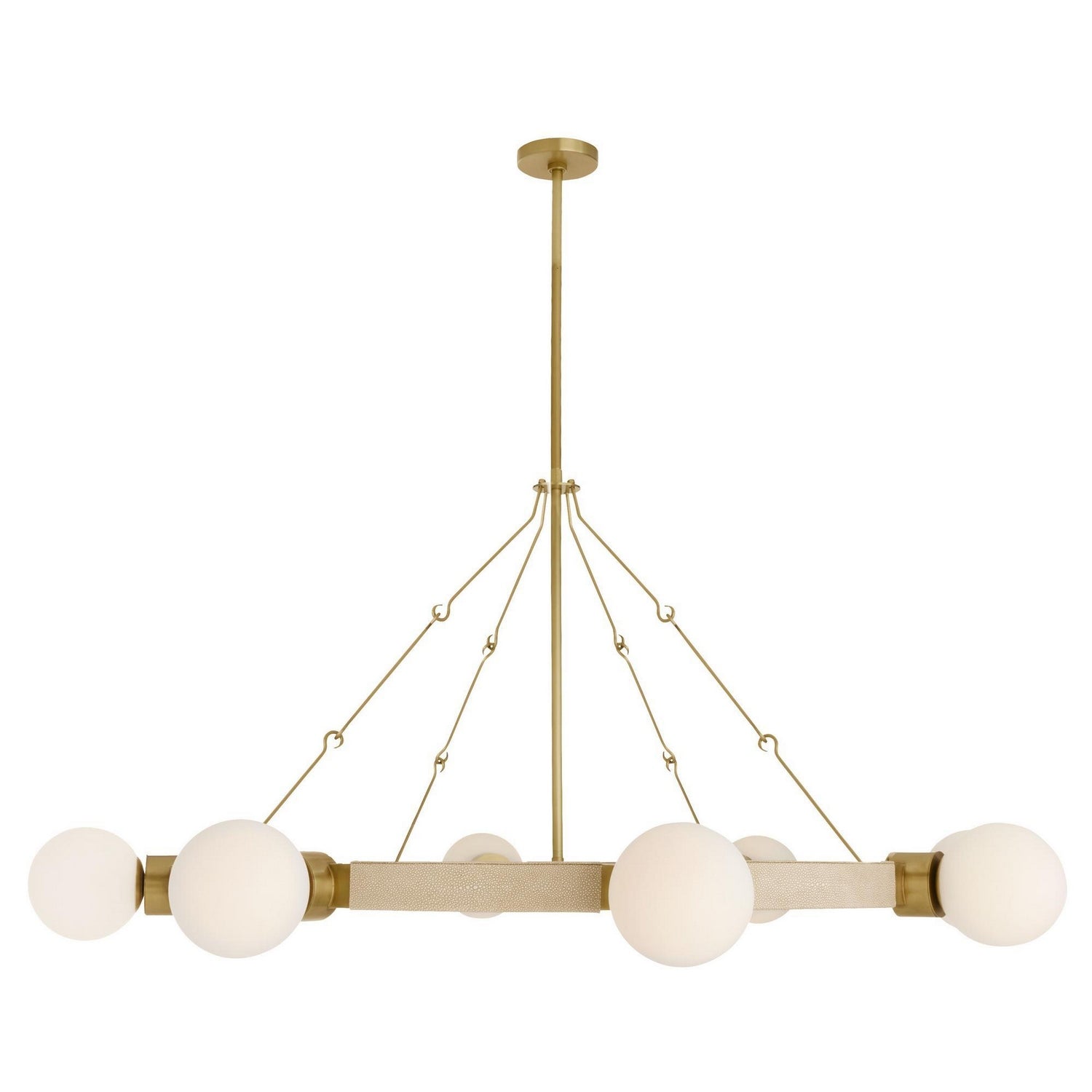 Liberty Eight Light Chandelier in Matte Opal