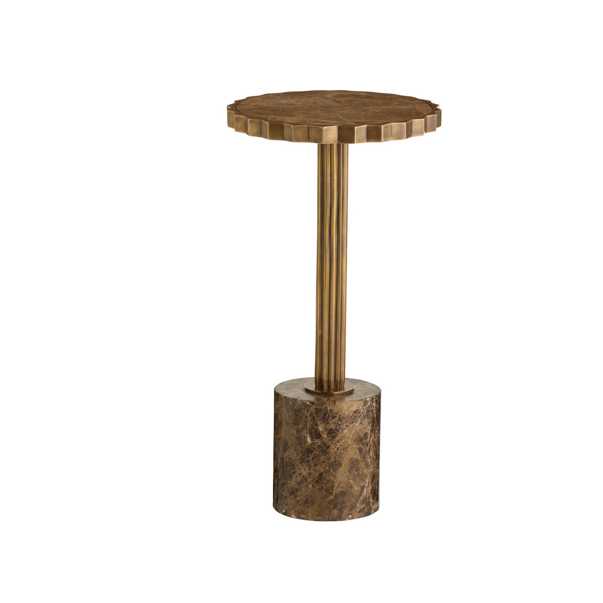 Mabel Accent Table in Brown Emperador