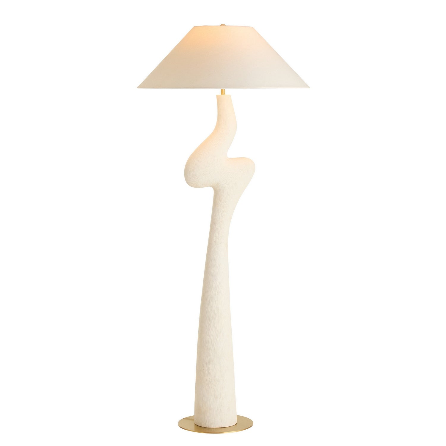 Nicolette One Light Floor Lamp in Ivory