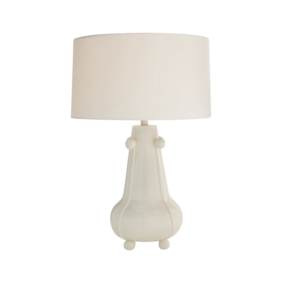 Lampe de table Miriam One Light en ivoire craquelé