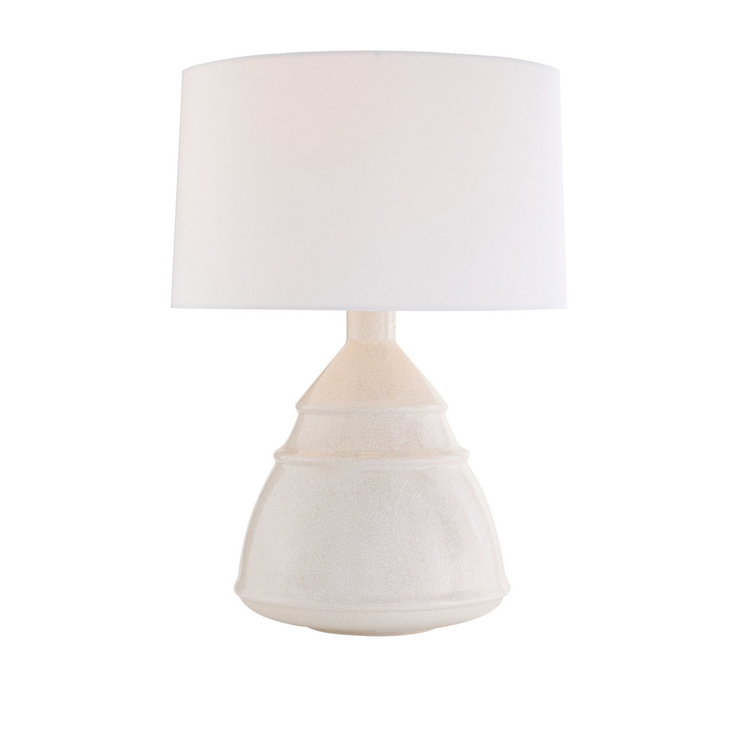 Matteo One Light Table Lamp in Ivory Stained Crackle