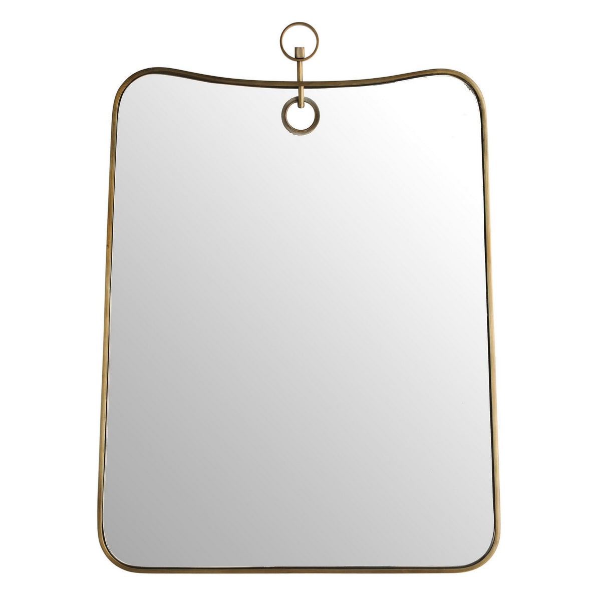 Lennox Mirror in Antique Brass
