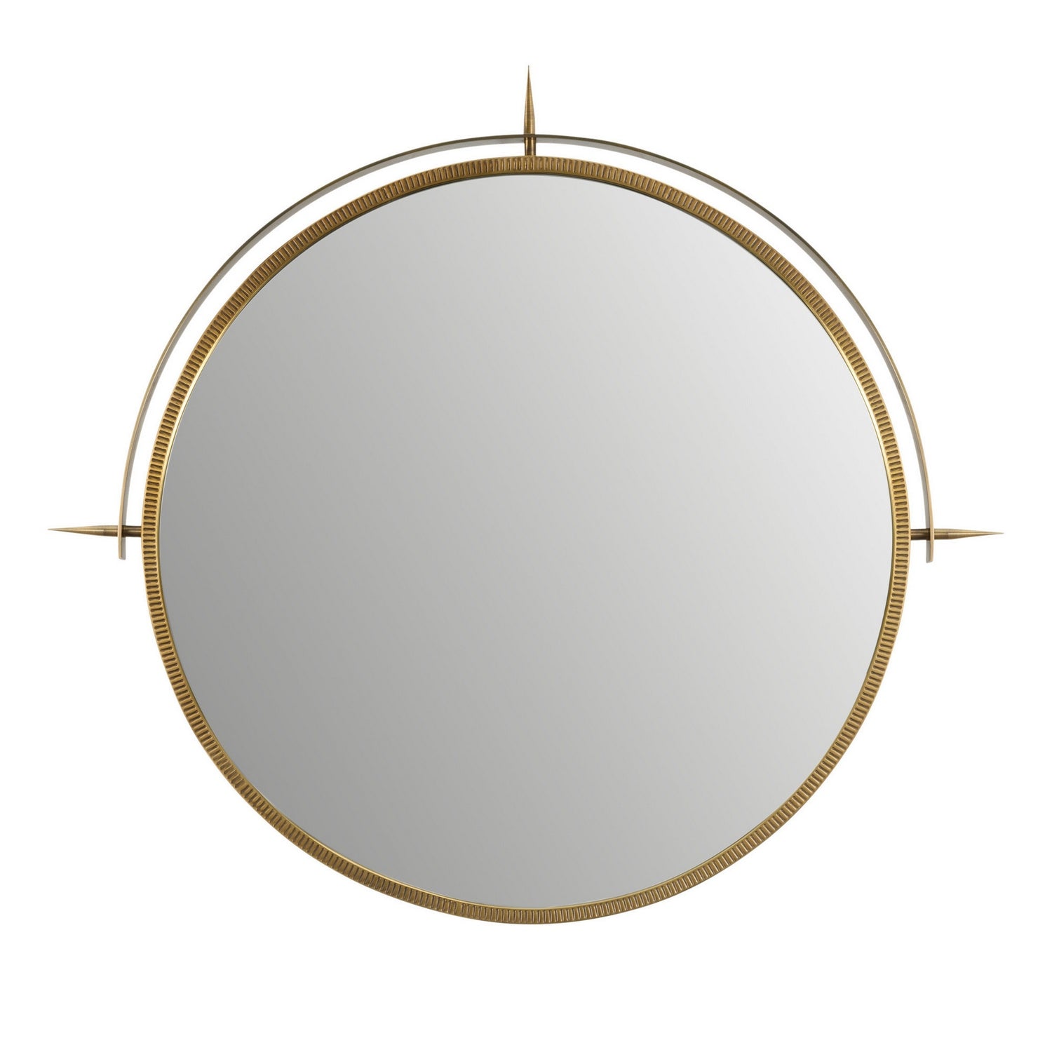 Nixon Mirror in Antique Brass