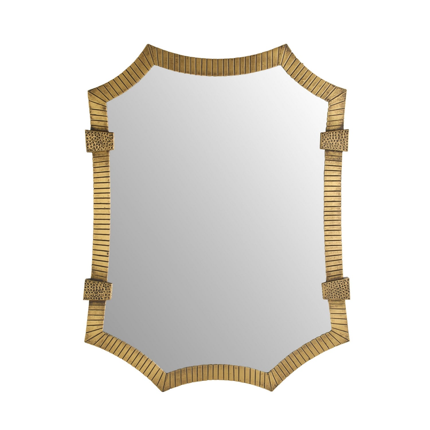 Monty Mirror in Antique Brass