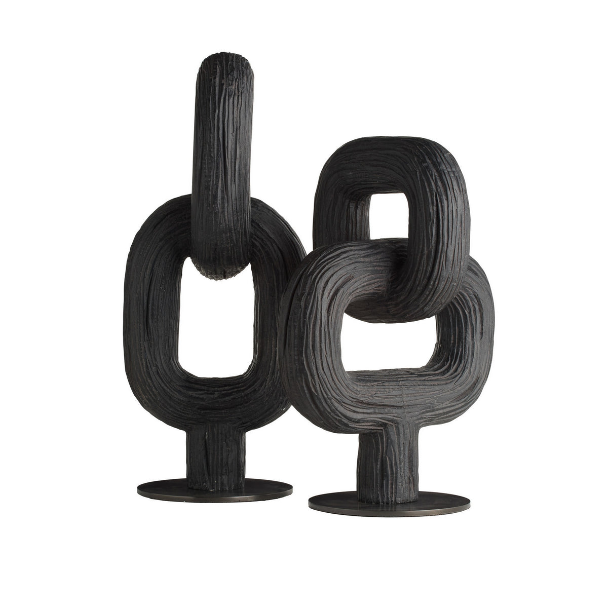 Sculptures Merritt, ensemble de 2 en ébène