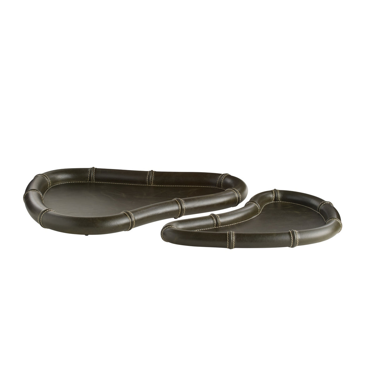 Lake Trays, Set of 2 in Moss