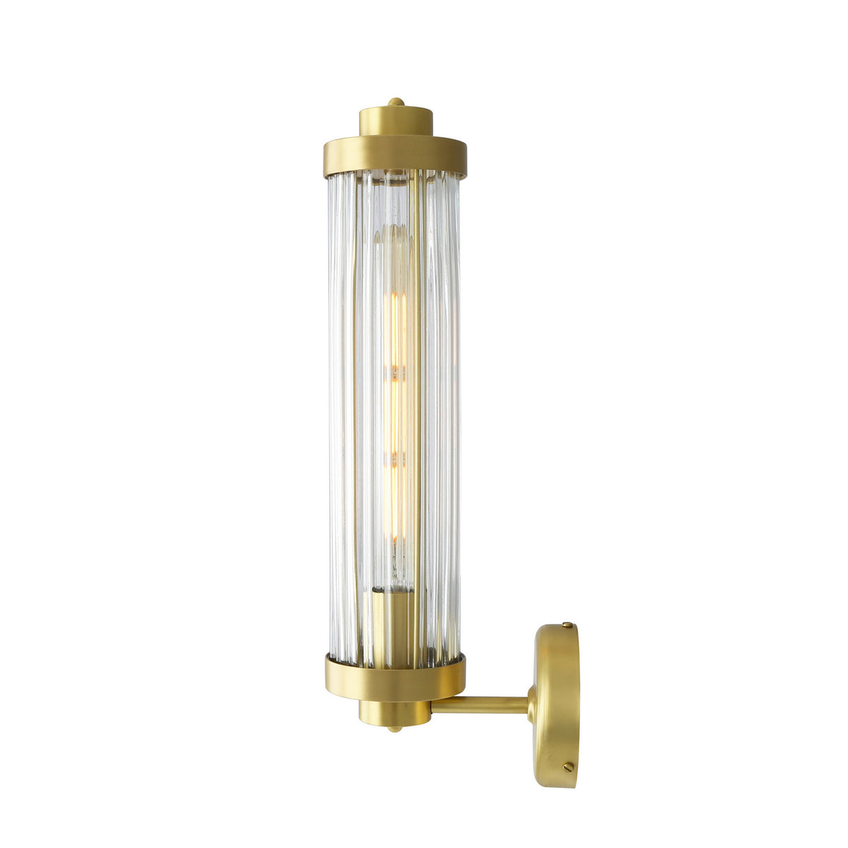 Louise One Light Wall Sconce in Satin Brass