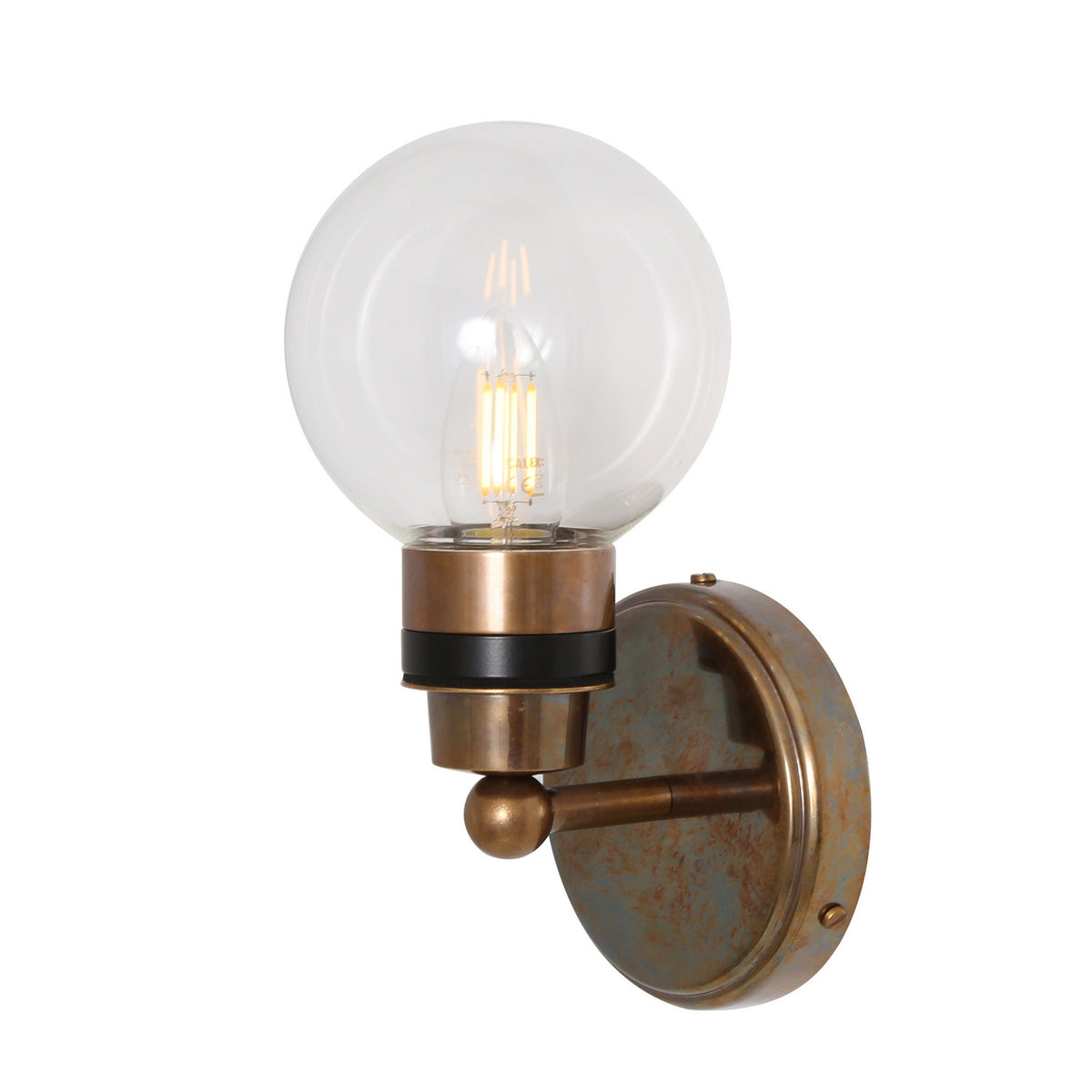 Shannon One Light Wall Sconce in Antique Brass