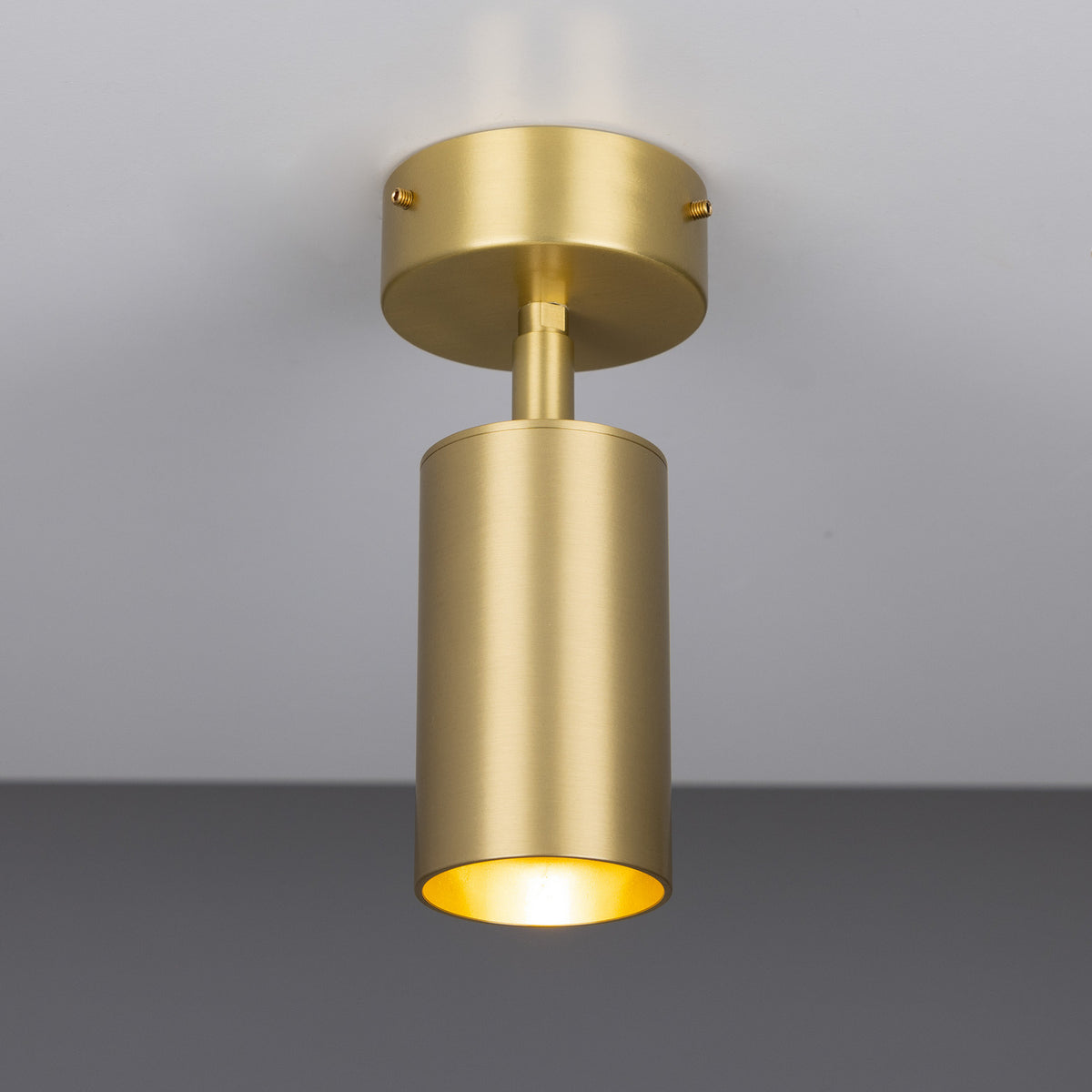 Evanston One Light Flush Mount in Satin Brass