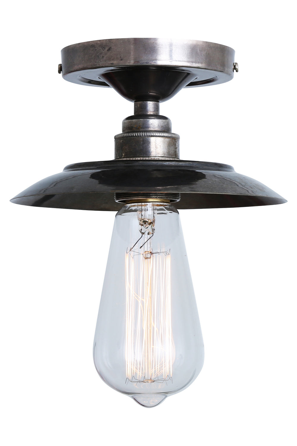 Reznor One Light Flush Mount in Antique Silver