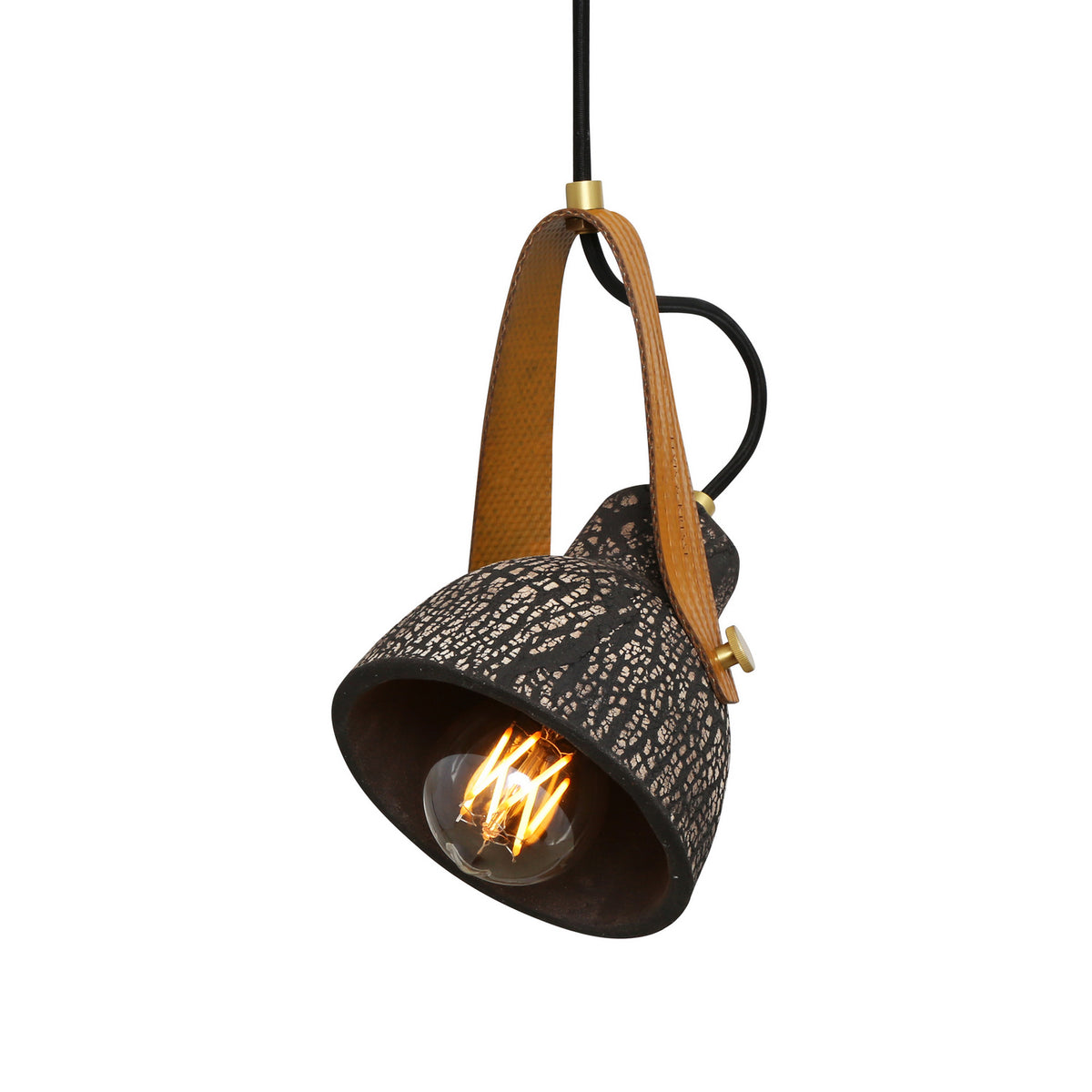 Pera One Light Pendant in Satin Brass