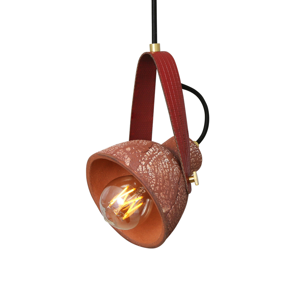 Pera One Light Pendant in Satin Brass