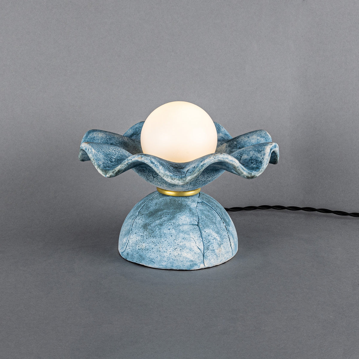 Rivale One Light Table Lamp in Satin Brass