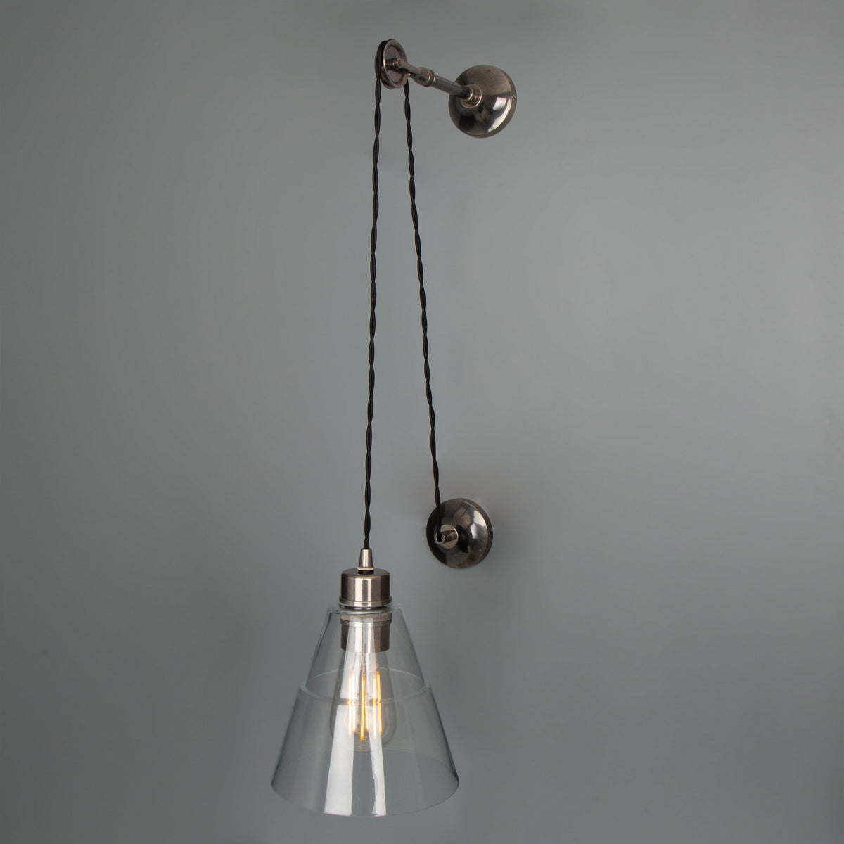 Rigale One Light Wall Sconce in Antique Silver