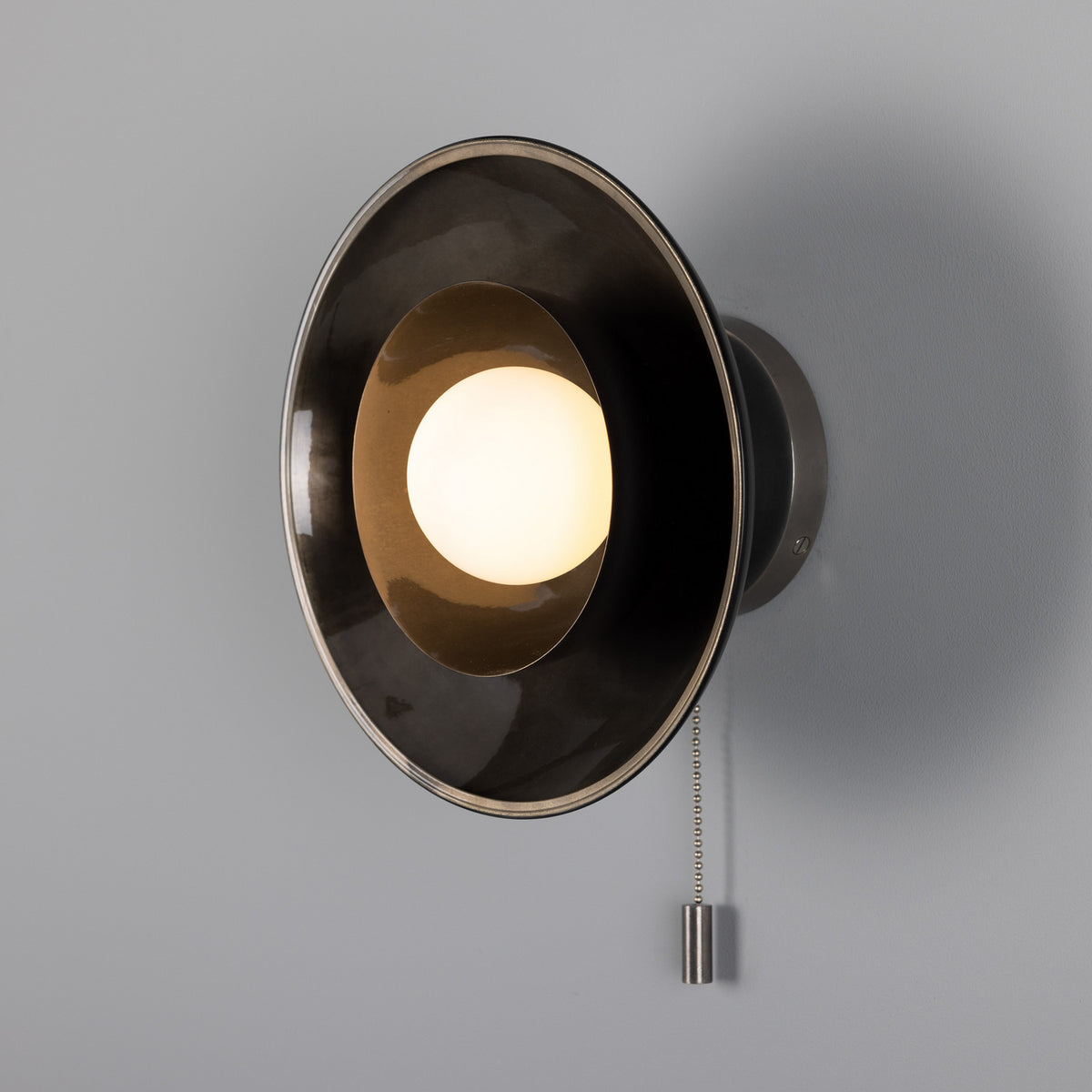 Marrakesh One Light Wall Sconce in Antslv & Matte Black