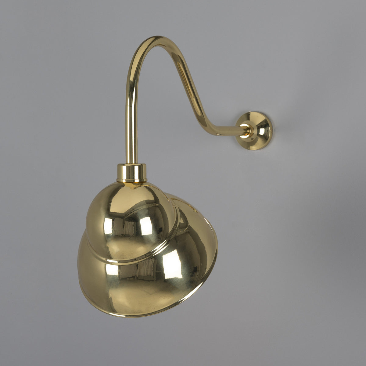 Novo One Light Outdoor Sign Light in Polished Brass