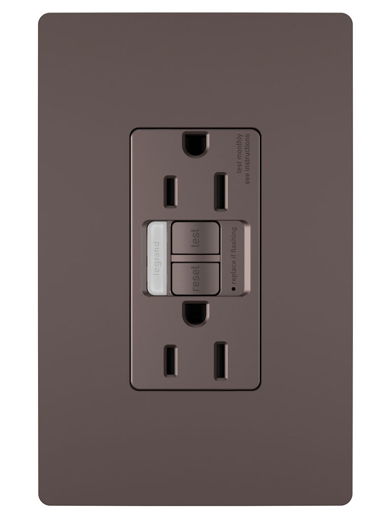 Tamper-Resistant 15A Duplex Self-Test GFCI Receptacles with SafeLock Protection and Night Light