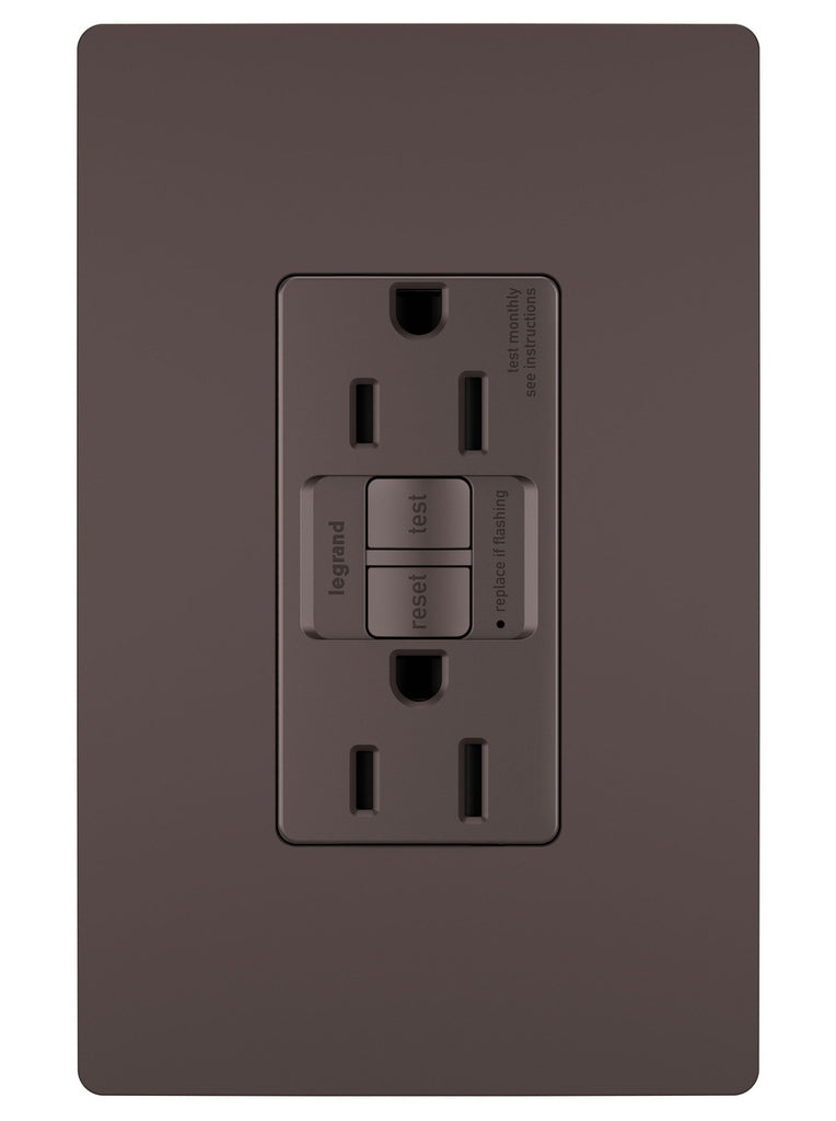 Tamper-Resistant 15A Duplex Self-Test GFCI Receptacles with SafeLock Protection