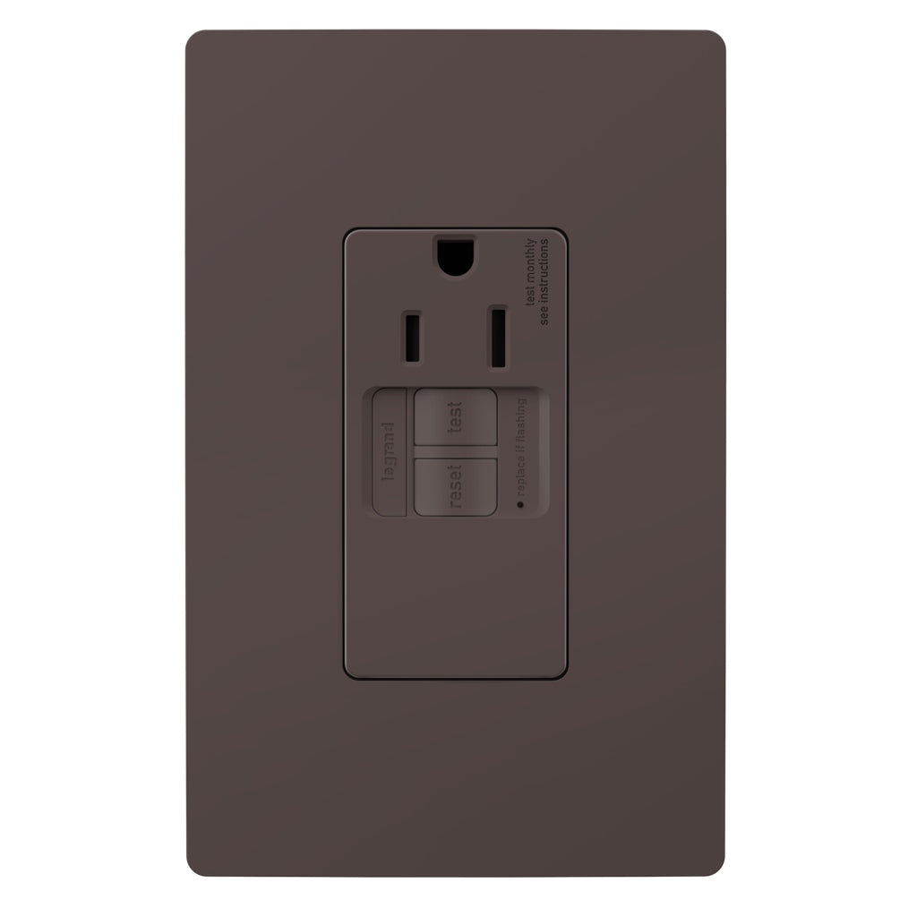 Tamper-Resistant 15A Simplex Self-Test GFCI Receptacles with SafeLock Protection