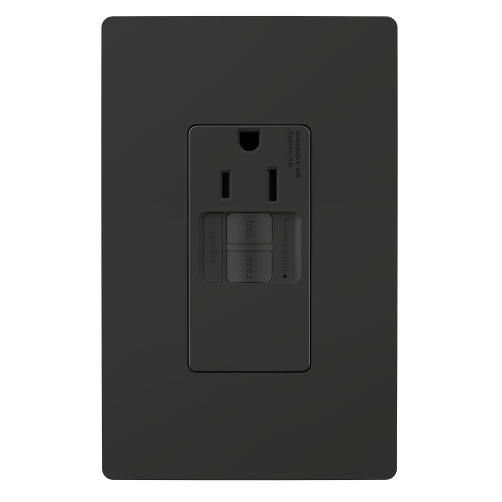 Tamper-Resistant 15A Simplex Self-Test GFCI Receptacles with SafeLock Protection