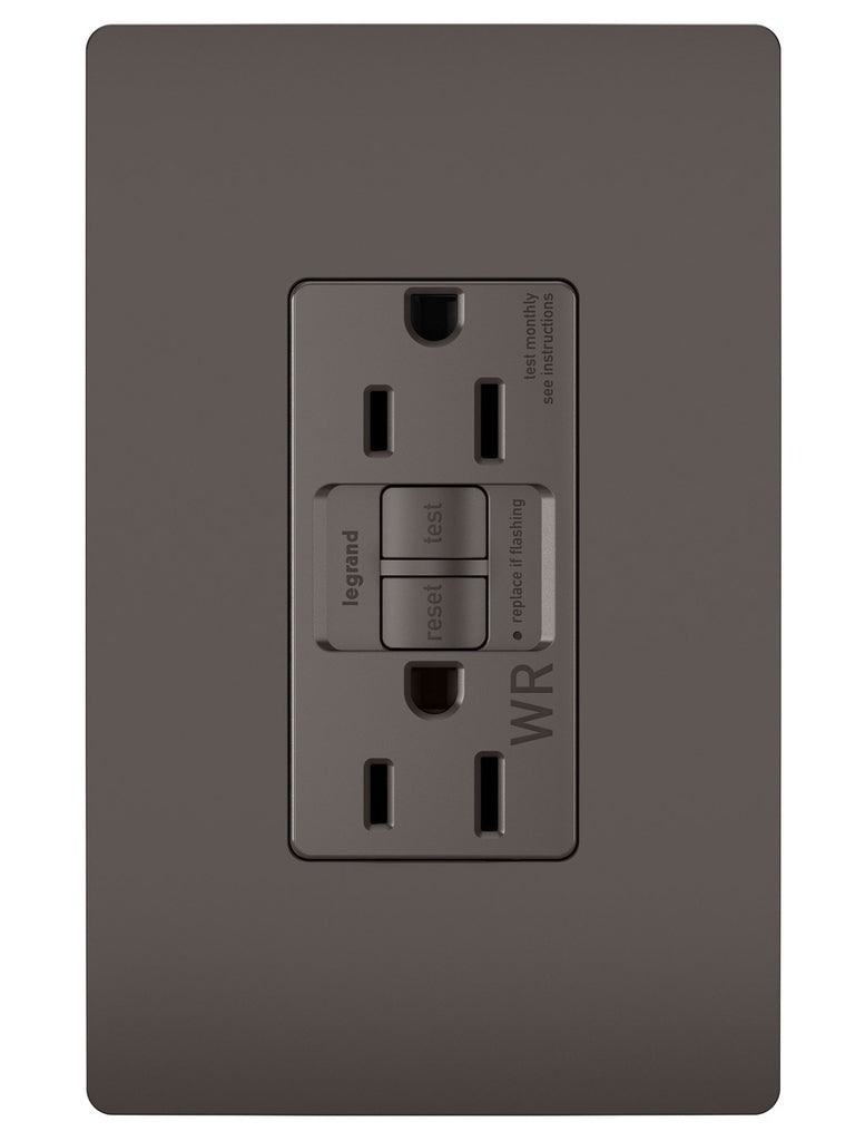 Tamper-Resistant Weather-Resistant 15A Duplex Self-Test GFCI Receptacles with SafeLock Protection