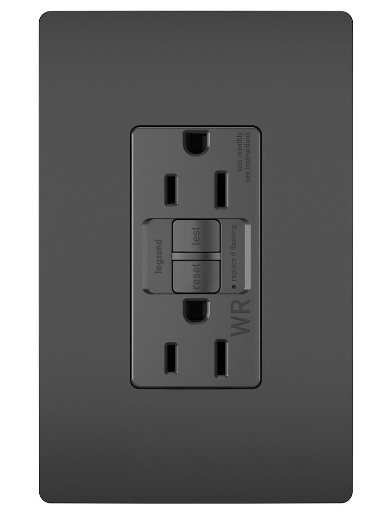 Tamper-Resistant Weather-Resistant 15A Duplex Self-Test GFCI Receptacles with SafeLock Protection