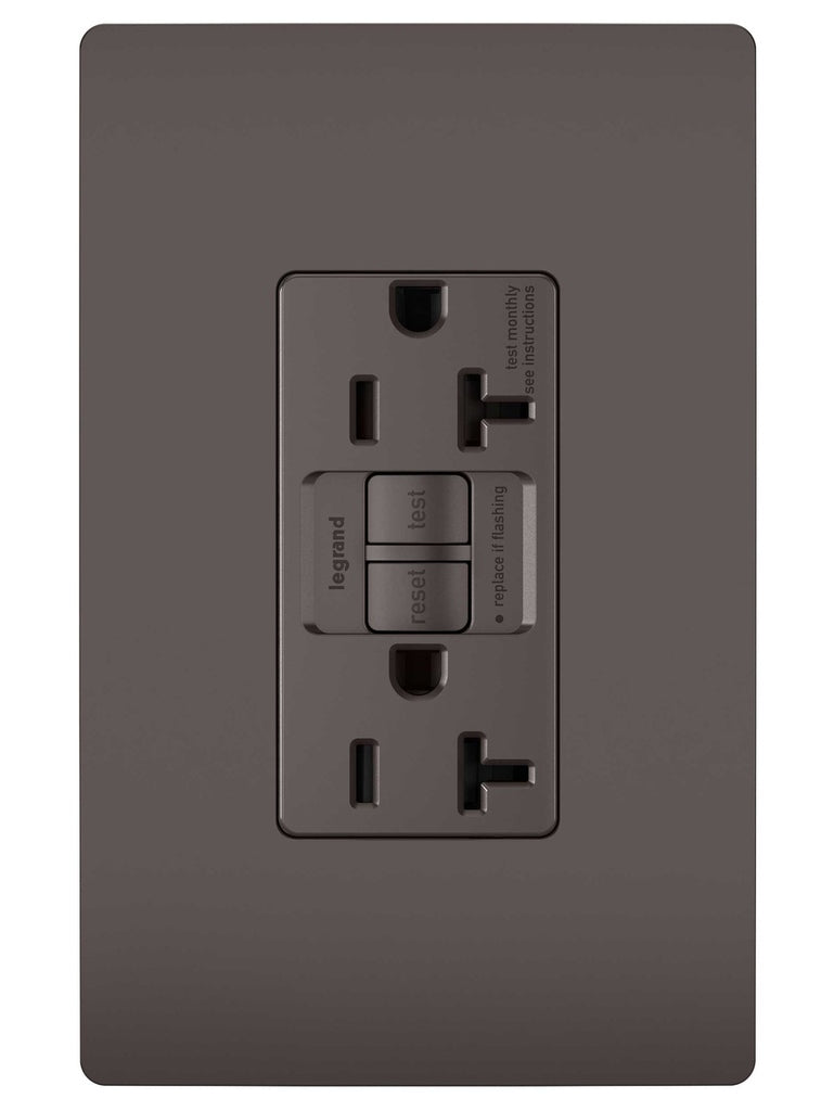 Tamper-Resistant 20A Duplex Self-Test GFCI Receptacle with SafeLock Protection