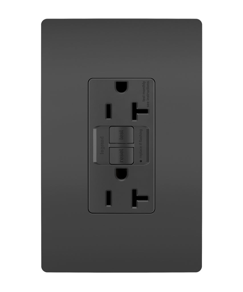 Tamper-Resistant 20A Duplex Self-Test GFCI Receptacle with SafeLock Protection