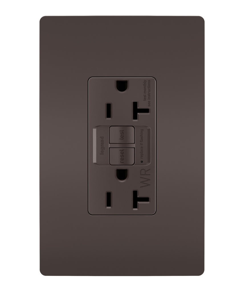 Tamper-Resistant Weather-Resistant 20A Duplex Self-Test GFCI Receptacles with SafeLock Protection
