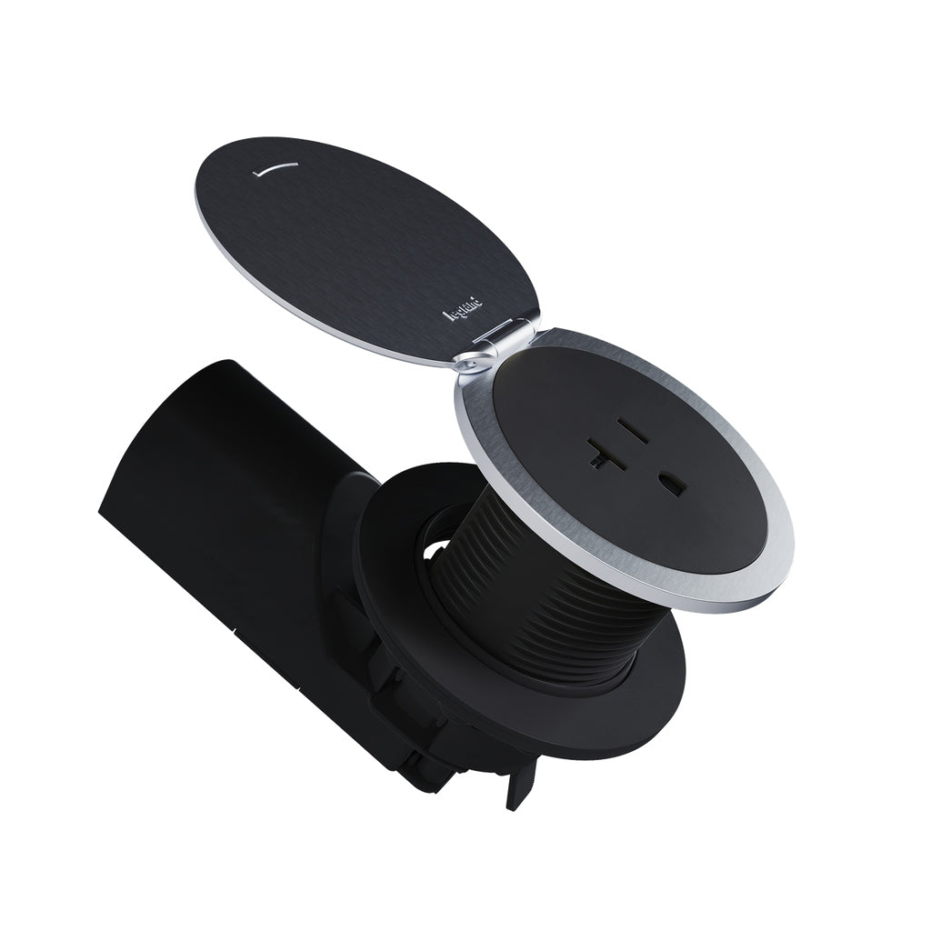 Kitchen Countertop Outlet Lid SS