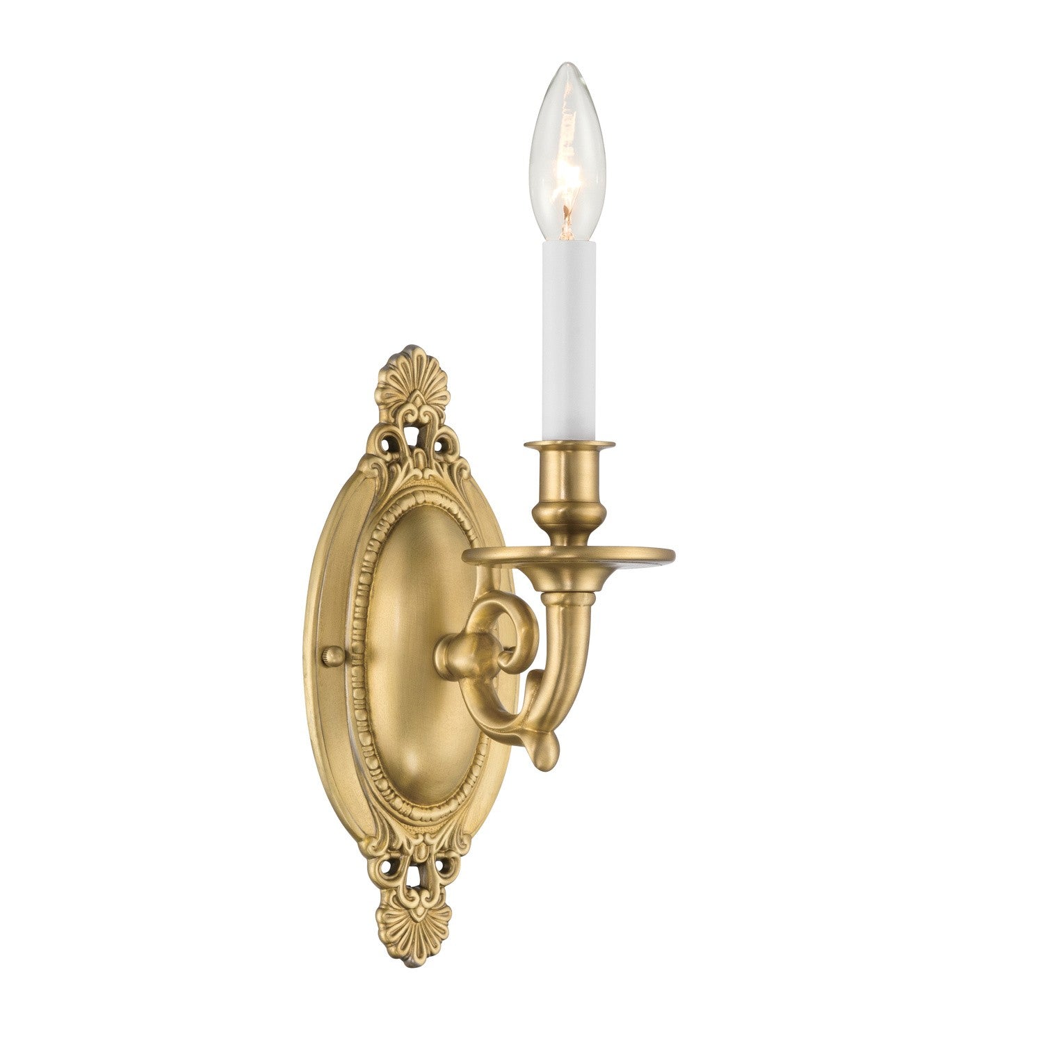 Milford One Light Wall Sconce in Aged Brass