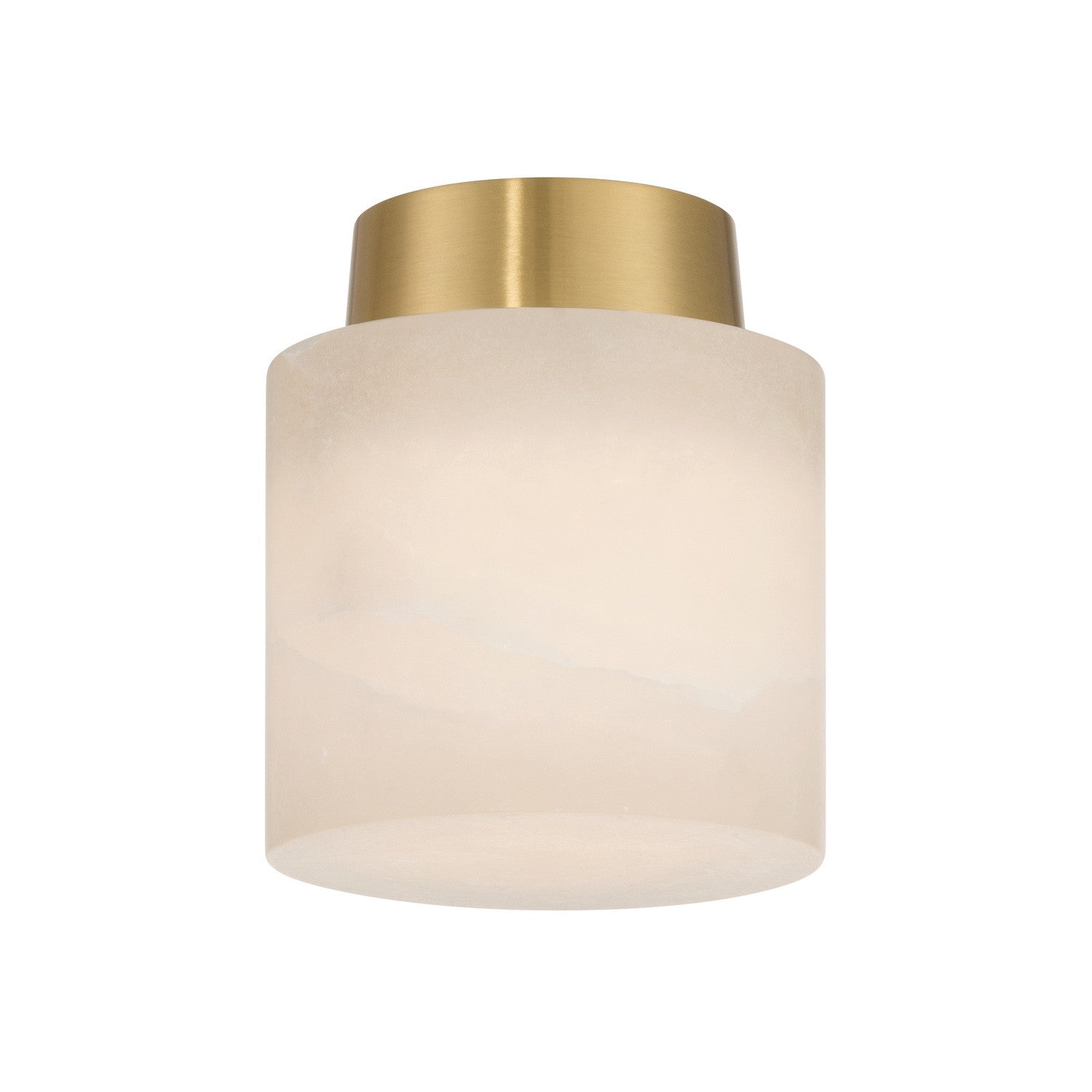 Acme One Light Semi Flush Mount in Aged Brass
