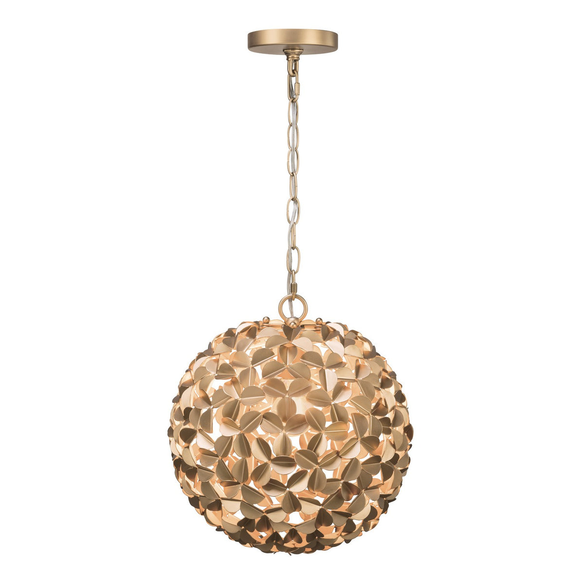Cora One Light Chandelier in Soft Gold