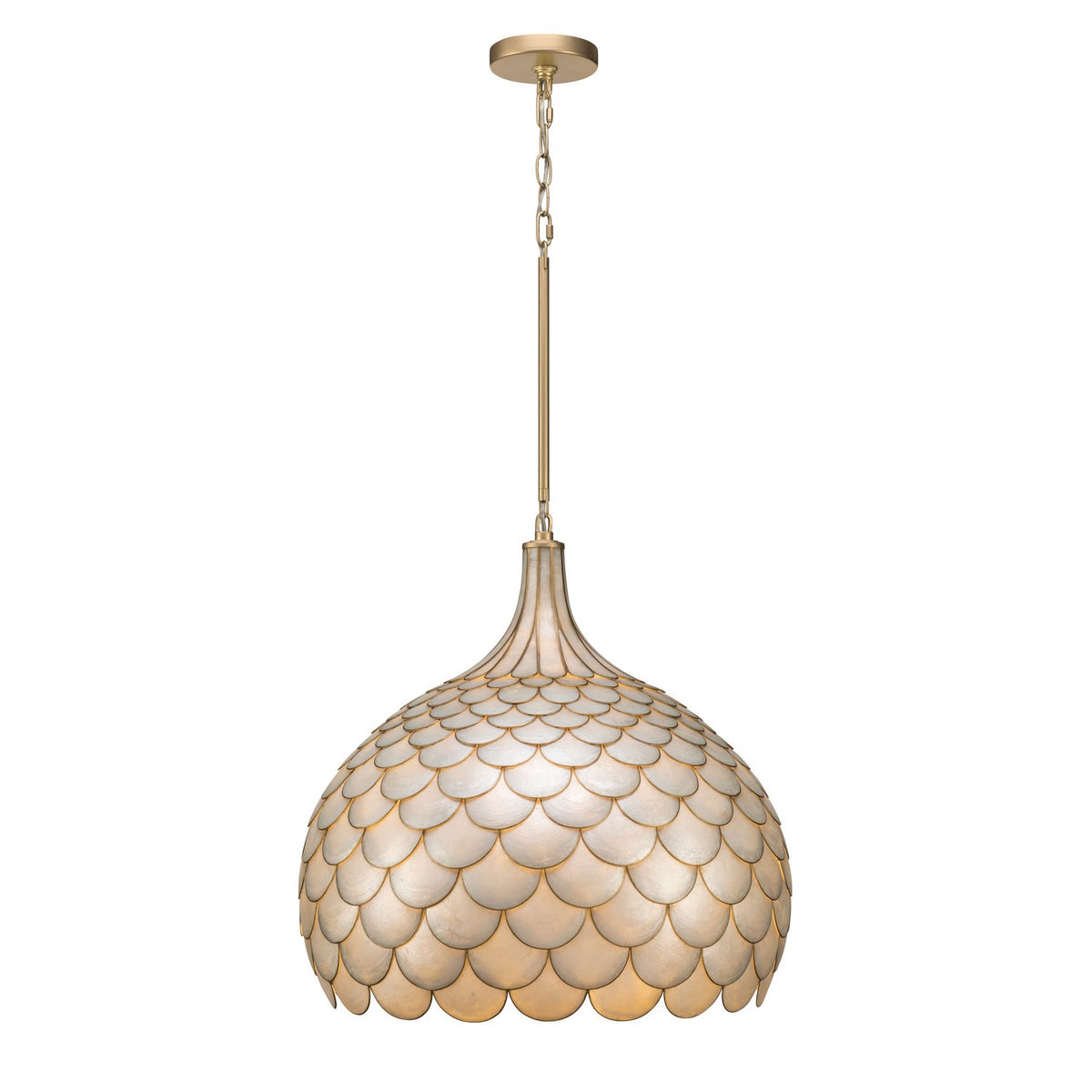 Darby Five Light Pendant in Soft Gold