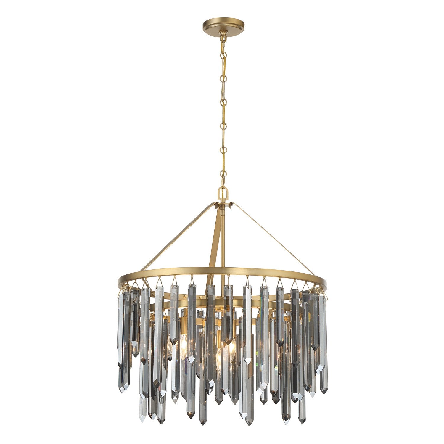 Gemma Seven Light Chandelier in Modern Gold