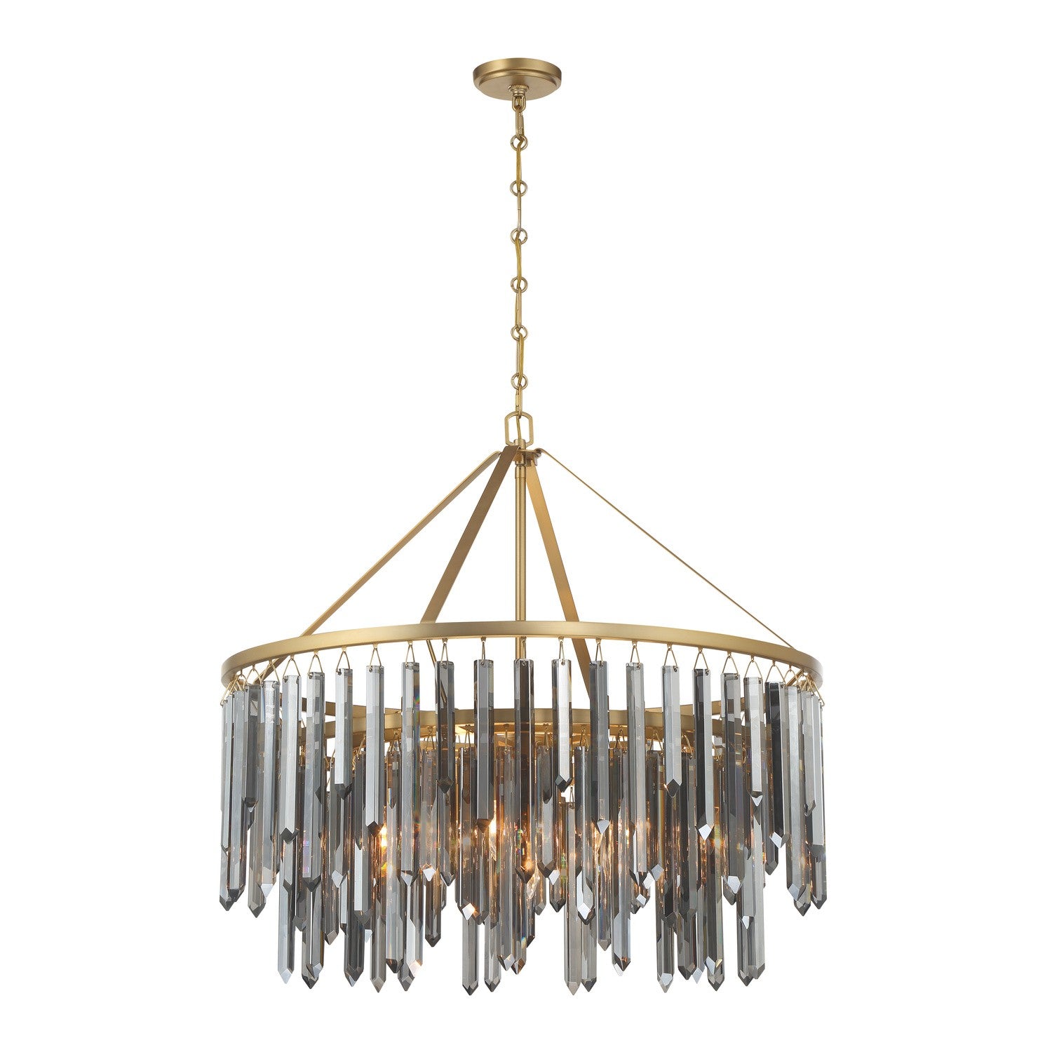 Gemma Nine Light Chandelier in Modern Gold