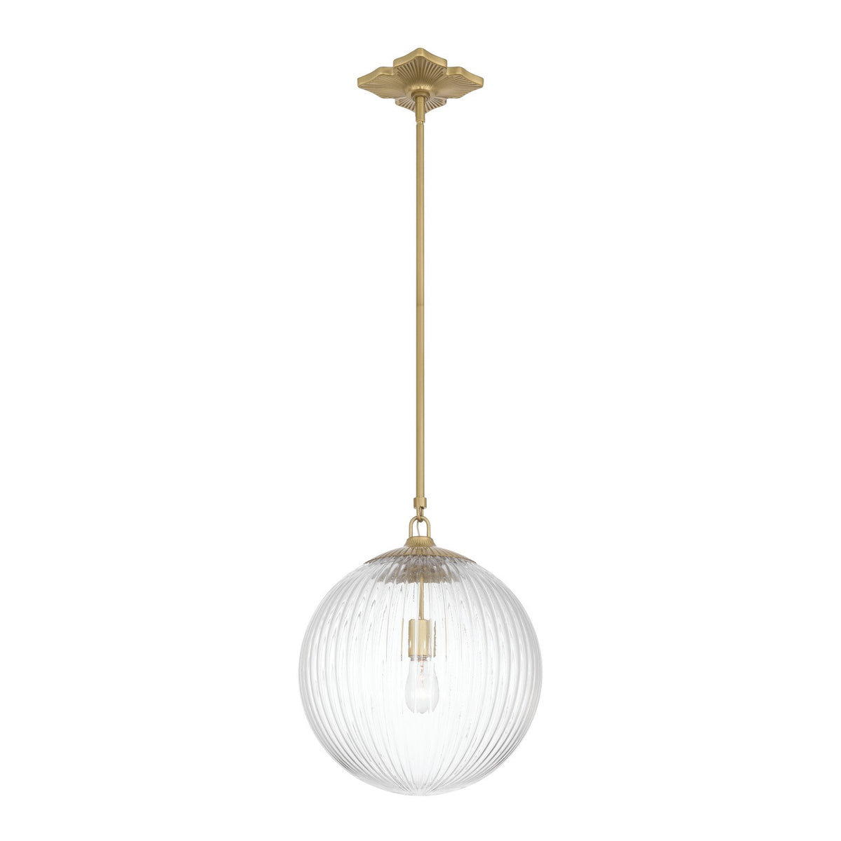 Orly One Light Pendant in Aged Brass