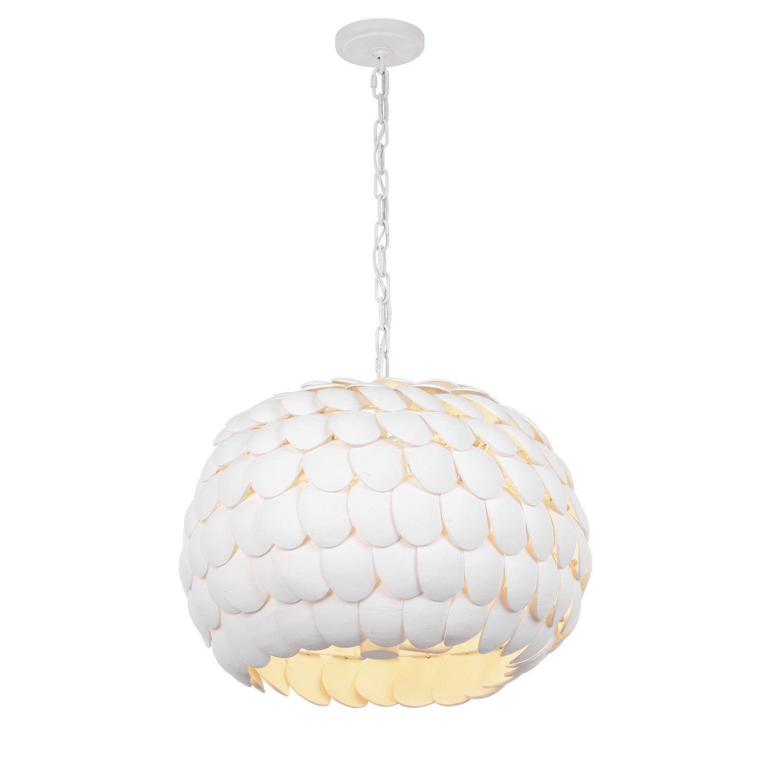 Talia Five Light Chandelier in Matte White