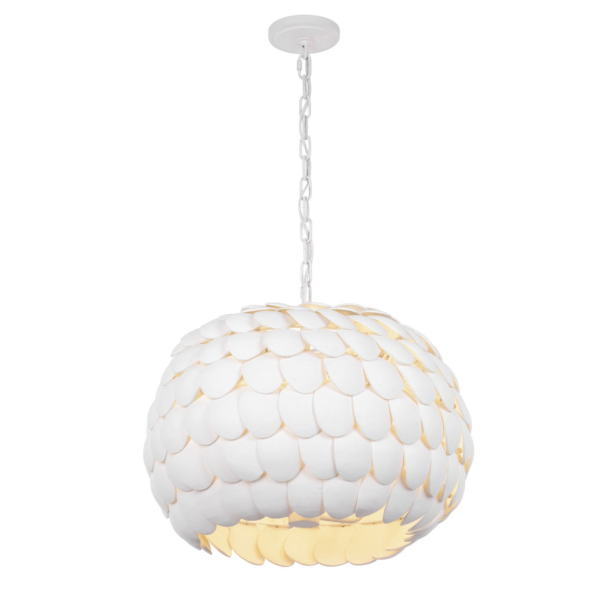 Talia Five Light Chandelier in Matte White