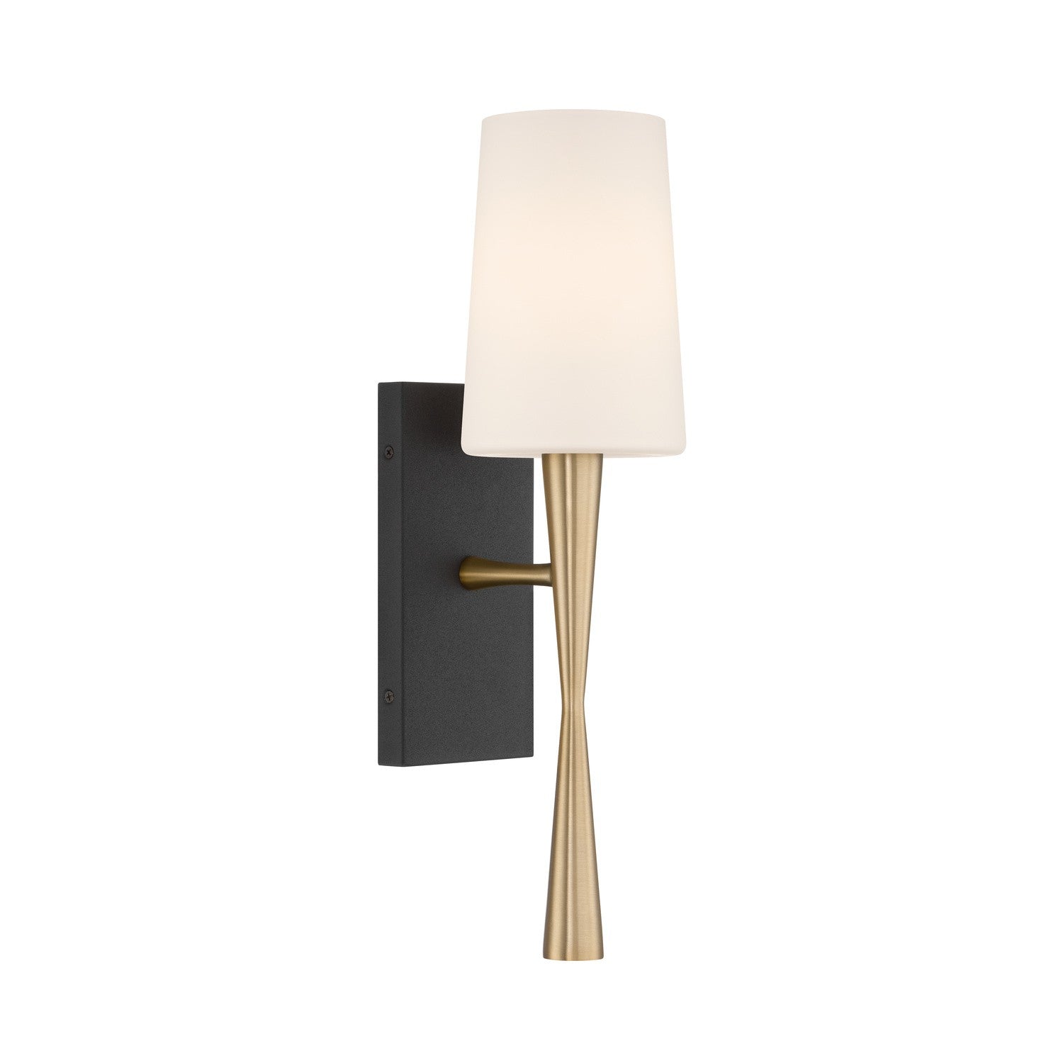 Trenton Wall Sconce in Aged Brass + Black Forged