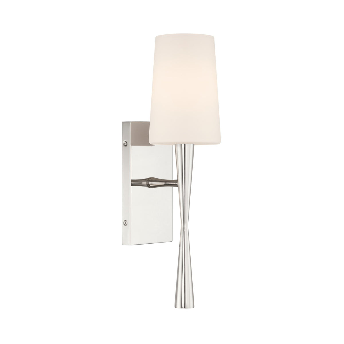 Trenton One Light Wall Sconce in Polished Nickel