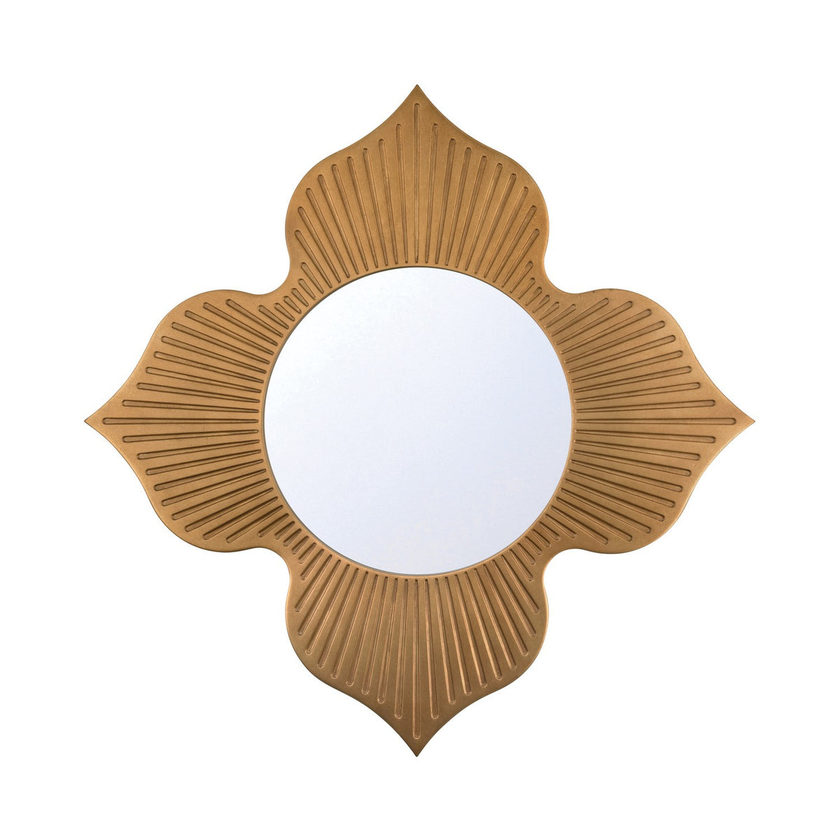 Tullos Mirror in Burnished Brass
