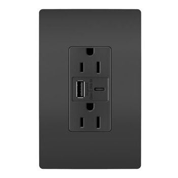 15A Tamper-Resistant Ultra-Fast USB Type A/C Outlet
