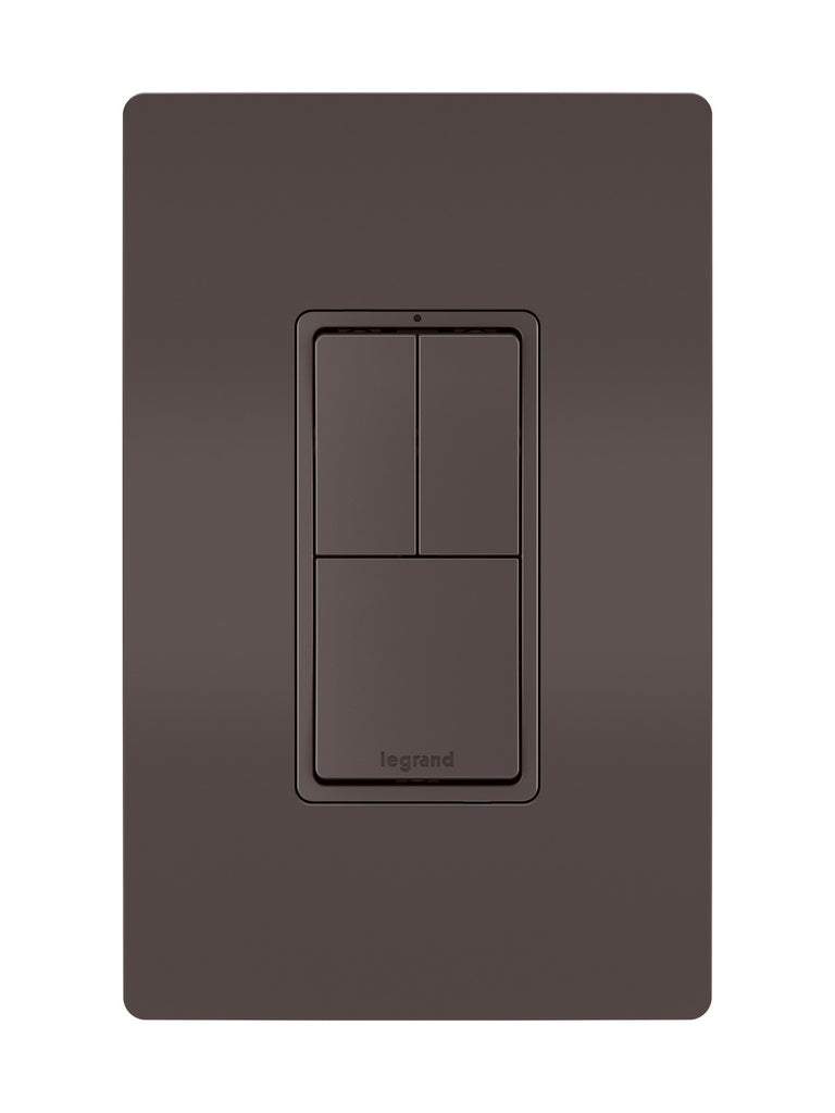 Two Single-Pole Switches & Single Pole/3-Way Switch in Brown